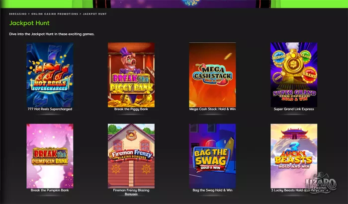 888 Casino jackpot hunt slot games