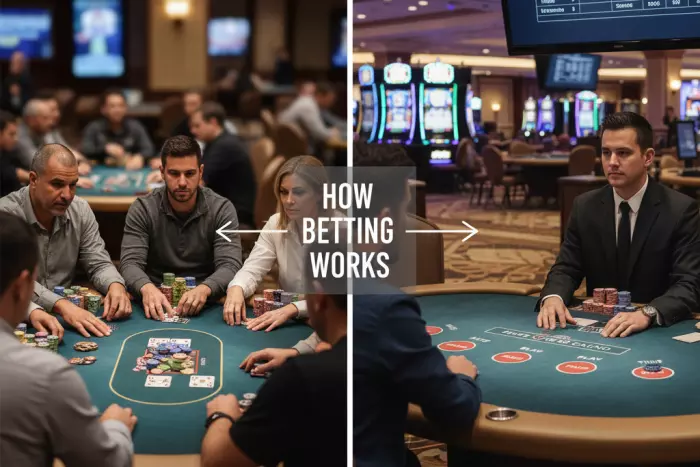 Casino poker betting rules, hands, gameplay