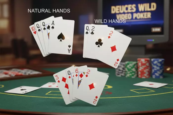 Deuces Wild video poker hand rankings