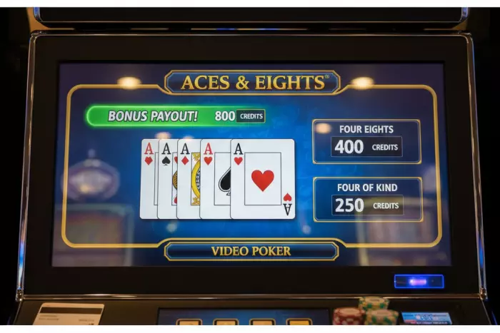 Aces and Eights video poker rules payouts