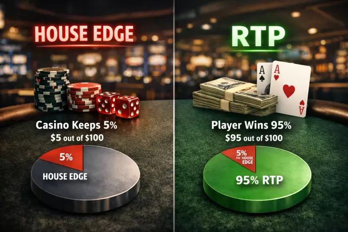 House edge vs RTP casino game odds