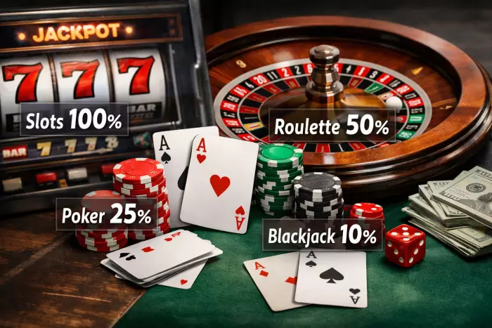 Online casino bonus wagering requirements contributions