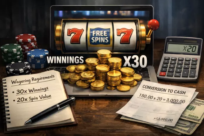 Online casino free spins wagering requirements guide