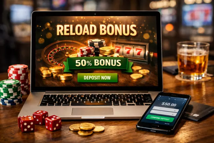 Online casino reload bonus repeat deposit offer
