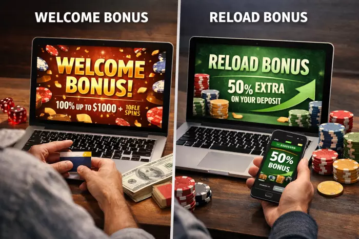 Online casino reload bonus vs welcome bonus