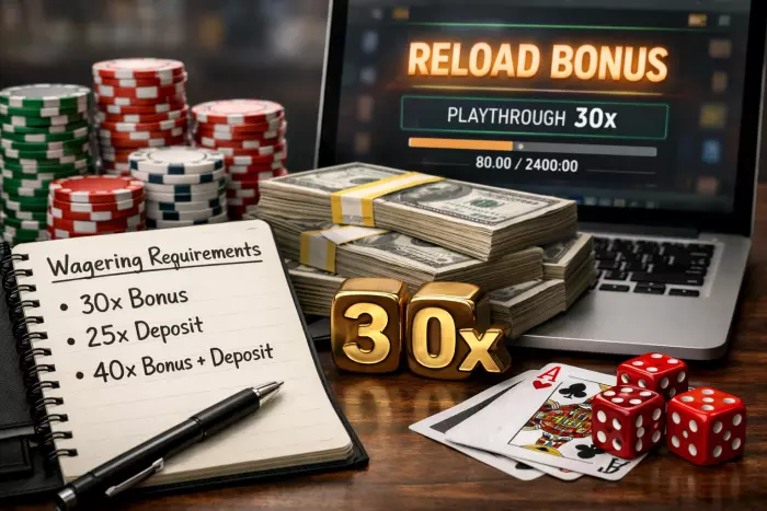 Online casino reload bonus wagering requirements explained
