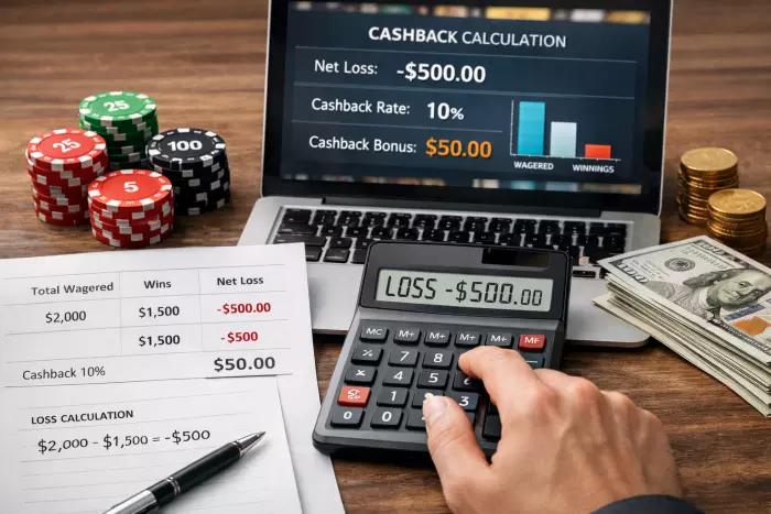 Online casino cashback bonus calculation rules