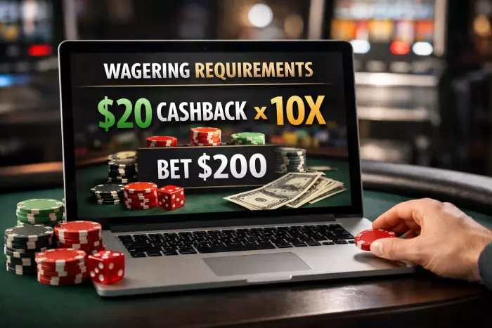 Online casino cashback bonus wagering requirements