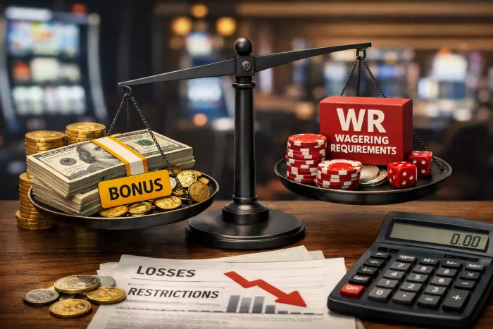 Casino wagering requirements impact on bonus winnings