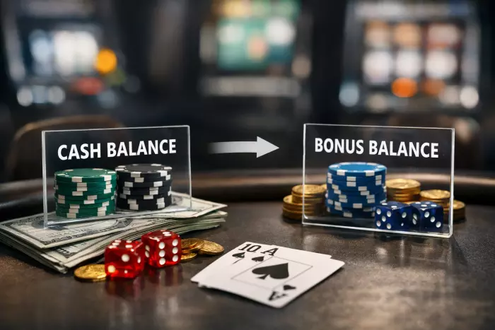 Non-sticky casino bonus rules and wagering