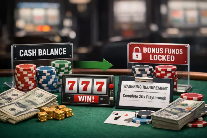 Non-sticky casino bonus wagering rules explained