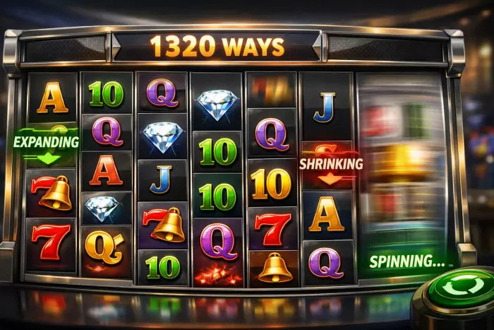 Megaways slot system dynamic expanding reels explanation