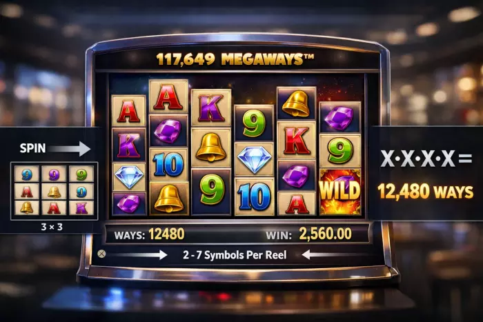 Megaways slot reels and dynamic payways mechanics