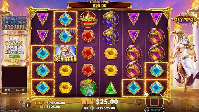 Gates of Olympus max bet gameplay