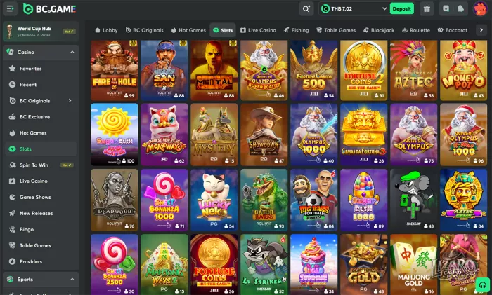 BC.Game slots game library